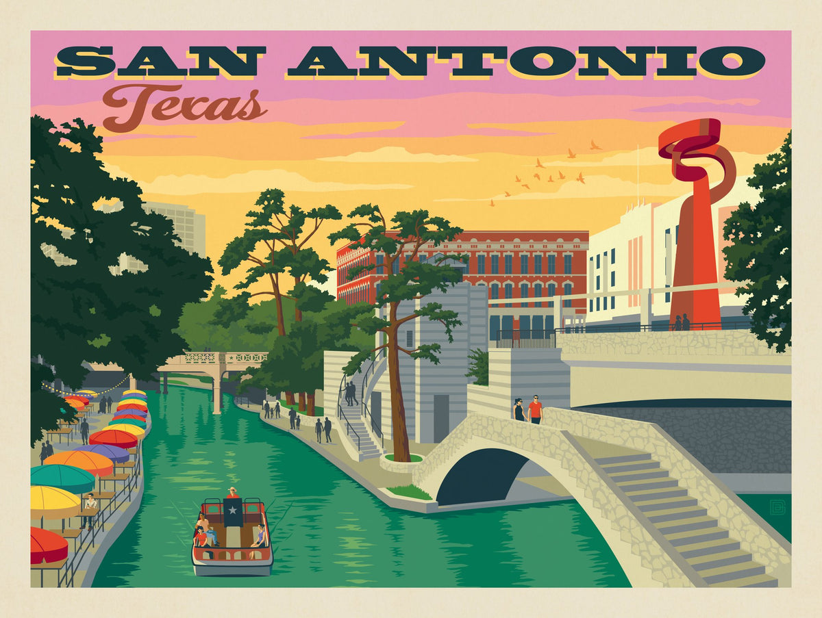 San Antonio, TX: River Walk (Horizontal) - Puzzle - Artwork