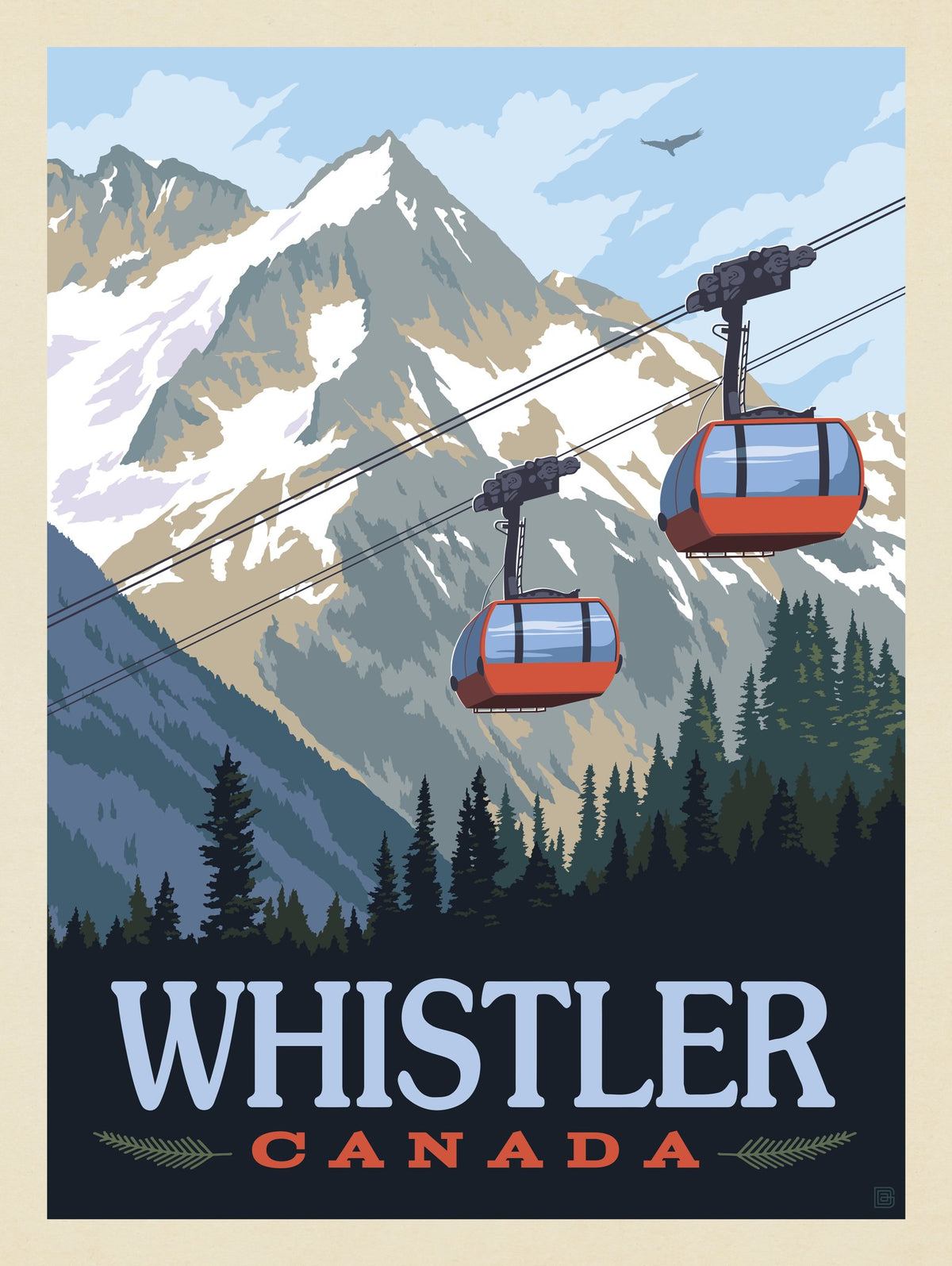Canada: Whistler, BC (Point-To-Point Gondola) - Puzzle - Artwork