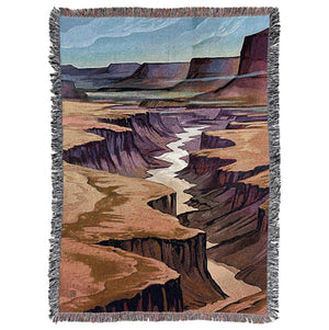Woven Throw Blanket: (Vertical) Canyonlands National Park