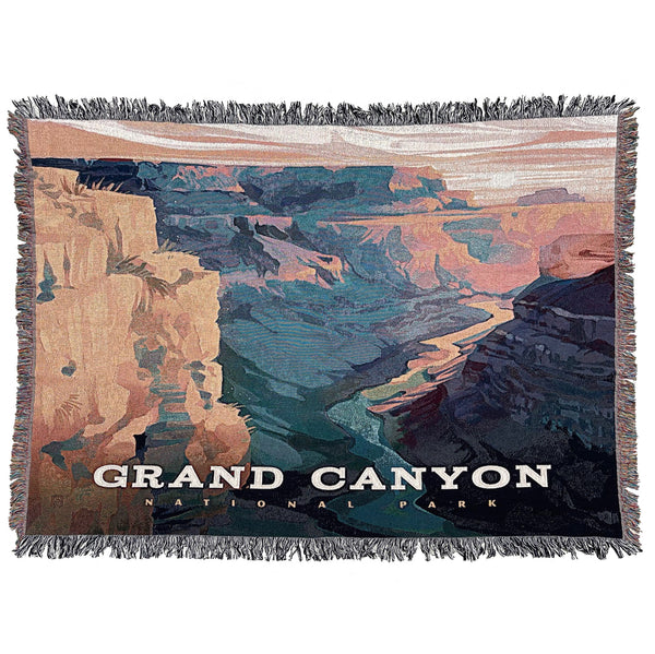 Woven Throw Blanket: (Horizontal) Grand Canyon National Park