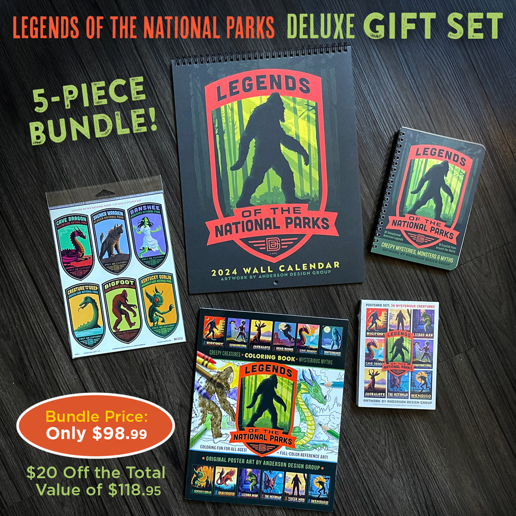 Gift Set: 5-Piece Deluxe Legends Of The National Parks (Bargain Book Bundle)