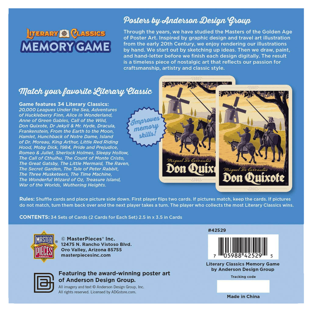 Literary Classics Memory Game