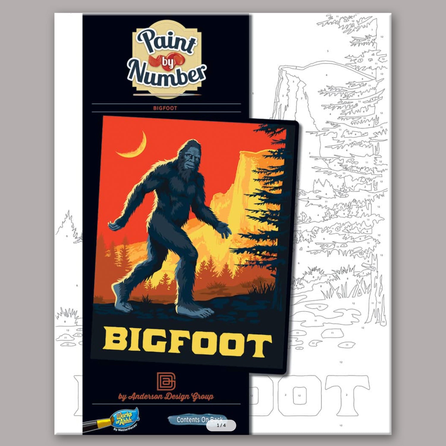 Paint-By-Numbers Kit: Bigfoot – Anderson Design Group