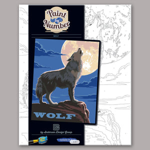 Paint-By-Numbers Kit: Wolf