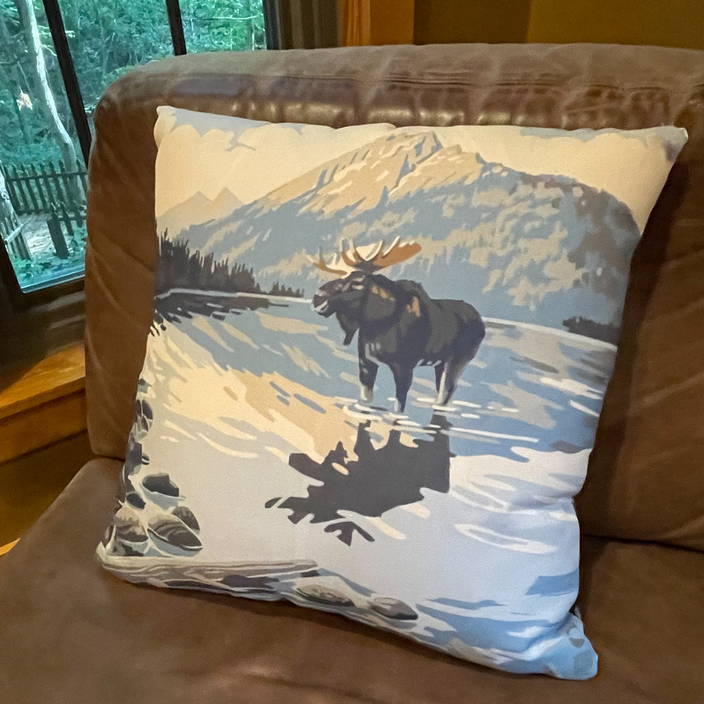 18"x18" Throw Pillow: Kenneth Crane's Grand Teton National Park