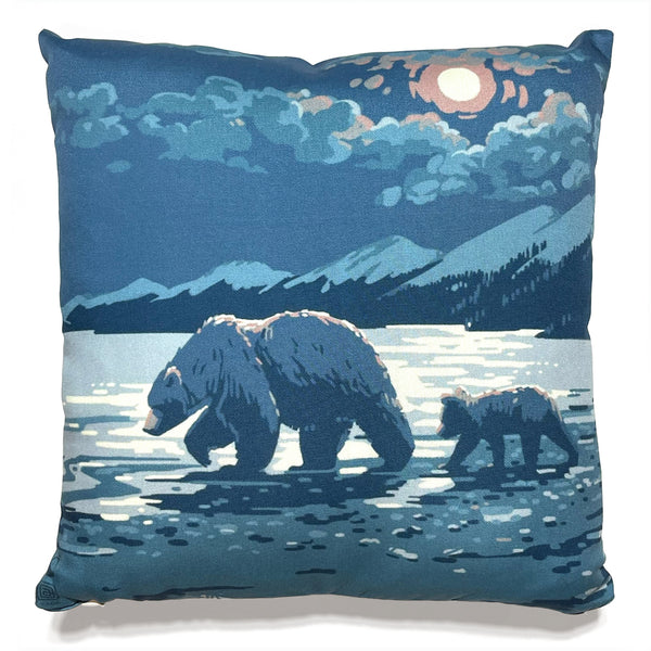 18"x18" Throw Pillow: Kenneth Crane's Lake Clark National Park