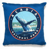 17"x17" Throw Pillow: Emblem of Acadia National Park