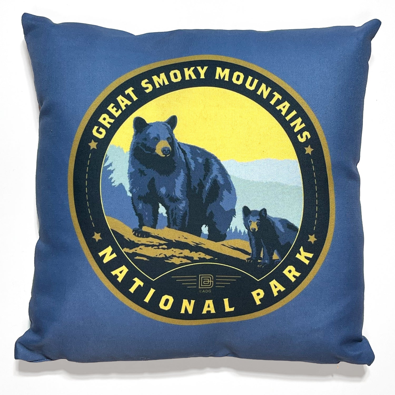 18"x18" Throw Pillow Emblem of Great Smoky Mountains National Park