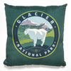 18"x18" Throw Pillow: Emblem of Glacier National Park