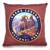 17"x17" Throw Pillow: Emblem of Grand Canyon National Park