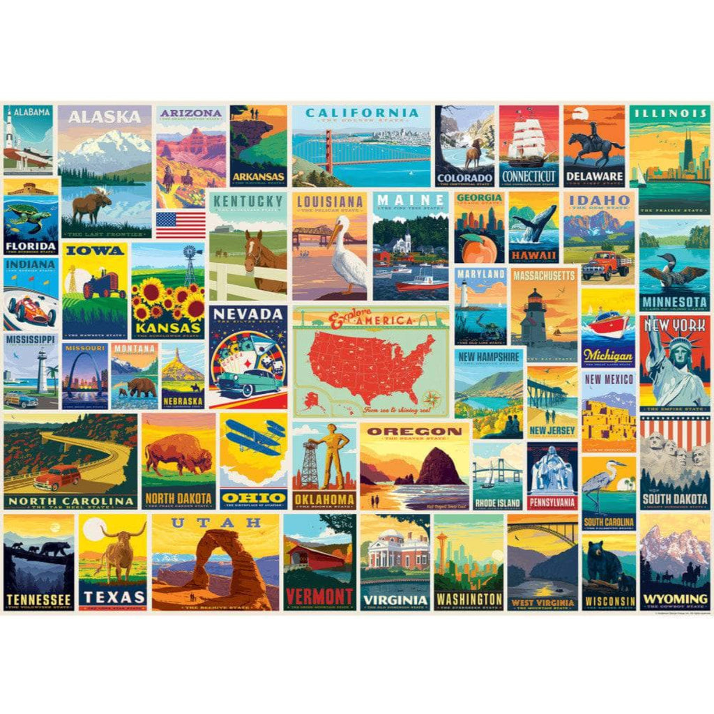 1000-Pc. Puzzle: American Travel Collage