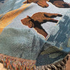 Woven Throw Blanket: (Horizontal) Glacier National Park