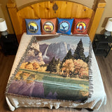 Woven Yosemite Blanket on Bed