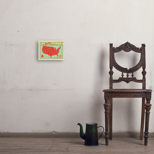 map-of-the-usa-print - 8x10 / Env