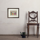 Mod Rainbow Dogs - Art Print, 8x10 / Standard / Brown