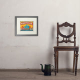 Nashville Landmarks (Horizontal) - Art Print, 8x10 / Standard / Gray