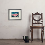 Memphis, TN: Pink Caddy (Horizontal) - Art Print, 8x10 / Standard / Gray