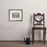 Mod Rainbow Dogs - Art Print, 8x10 / Standard / Gray