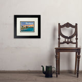 Portland, Oregon: Waterfont Skyline - Art Print, 8x10 / Deluxe / Black
