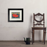 250th Anniversary USA: Commemorative Map - Art Print, 8x10 / Deluxe / Black