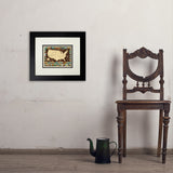 63 National Parks: Map Of USA - Art Print, 8x10 / Deluxe / Black