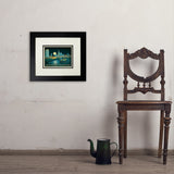 Nashville Riverfront Skyline at Night - Art Print, 8x10 / Deluxe / Black