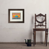 Nashville Landmarks (Horizontal) - Art Print, 8x10 / Deluxe / Brown