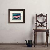 Memphis, TN: Pink Caddy (Horizontal) - Art Print, 8x10 / Deluxe / Brown