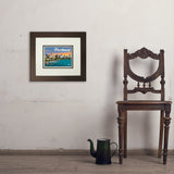 Portland, Oregon: Waterfont Skyline - Art Print, 8x10 / Deluxe / Brown