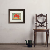 Australia: Explore Down Under Map - Art Print, 8x10 / Deluxe / Brown