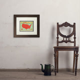 Map of the USA Print - Art Print, 8x10 / Deluxe / Brown