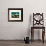 Nashville Skyline: Pedestrian Bridge, Horizontal - Art Print, 8x10 / Deluxe / Brown