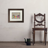 Mod Rainbow Dogs - Art Print, 8x10 / Deluxe / Brown