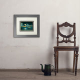 Nashville Riverfront Skyline at Night - Art Print, 8x10 / Deluxe / Gray