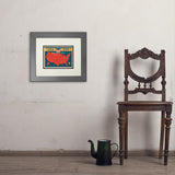 250th Anniversary USA: Commemorative Map - Art Print, 8x10 / Deluxe / Gray