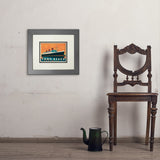Long Beach, CA: Queen Mary - Art Print, 8x10 / Deluxe / Gray