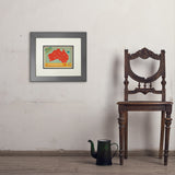 Australia: Explore Down Under Map - Art Print, 8x10 / Deluxe / Gray