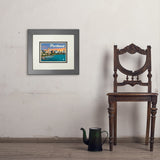 Portland, Oregon: Waterfont Skyline - Art Print, 8x10 / Deluxe / Gray