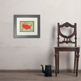 Map of the USA Print - Art Print, 8x10 / Deluxe / Gray