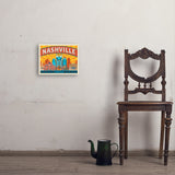 Nashville Landmarks (Horizontal) - Art Print, 11x14