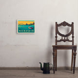 Memphis, TN: River View (Horizontal) - Art Print, 11x14