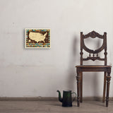 63 National Parks: Map Of USA - Art Print, 11x14