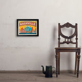 Nashville Landmarks (Horizontal) - Art Print, 11x14 / Simple / Black
