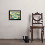 Great Lakes: Horizontal Map - Art Print, 11x14 / Simple / Black