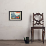Glacier National Park: Going To The Sun Road (Horizontal) - Art Print, 11x14 / Simple / Black