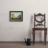 Yosemite National Park: Yosemite Valley (Horizontal) - Art Print, 11x14 / Simple / Black
