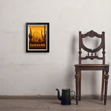 Saguaro National Park - Art Print, 11x14 / Simple / Black