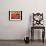 250th Anniversary USA: Commemorative Map - Art Print, 11x14 / Simple / Black