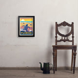 Florida: Sea Turtle Hatchling Habitats - Art Print, 11x14 / Simple / Black