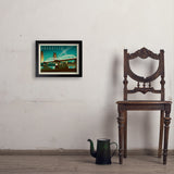 Nashville Skyline: Pedestrian Bridge, Horizontal - Art Print, 11x14 / Simple / Black